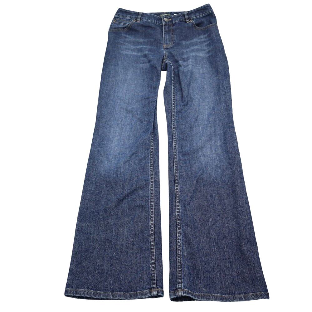 J Jill Jeans Womens 4 Blue Denim Flat Front Stretch Pockets  Pants Bottoms